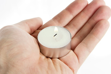 Image showing Holding Tea Light