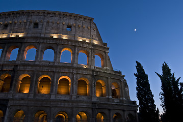 Image showing Coliseum at night