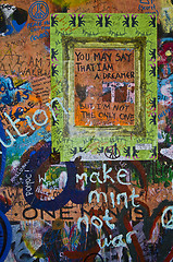 Image showing Lennon wall