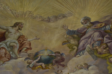 Image showing Biblical fresco