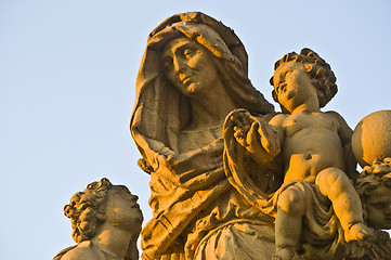 Image showing Statue at the Charles bridge