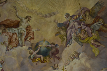 Image showing Biblical fresco