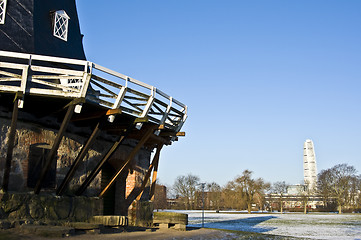 Image showing Windmill and Turning Torso