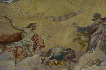 Image showing Biblical fresco