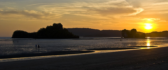 Image showing Sunset at the Andaman Sea