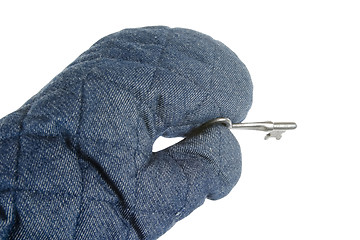 Image showing Oven Mitt with Key