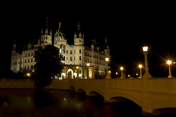 Image showing Schwerin at night