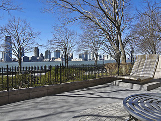 Image showing Sitting at the Hudson river