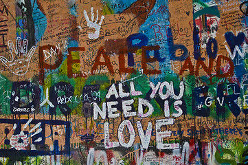 Image showing Lennon wall