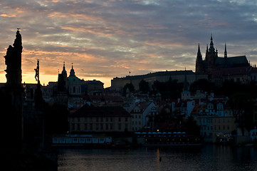 Image showing Sunset in Prague