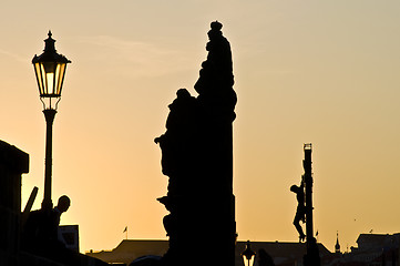 Image showing Sunset in Prague