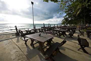 Image showing Terrace at the beach