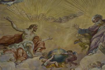 Image showing Biblical fresco