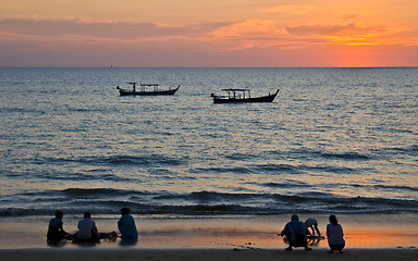 Image showing Sunset in Khao Lak