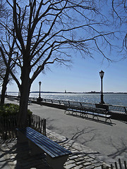 Image showing Sitting at the Hudson river