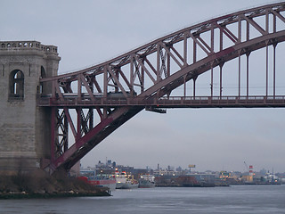 Image showing Railroad bridge and Port Morris
