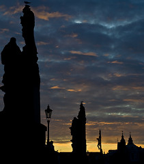 Image showing Sunset in Prague