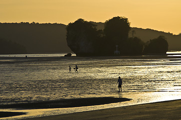 Image showing Sunset at the Andaman Sea