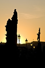 Image showing Sunset in Prague