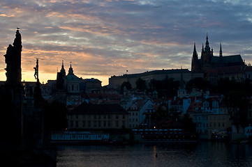 Image showing Sunset in Prague