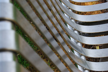 Image showing Metallic bench
