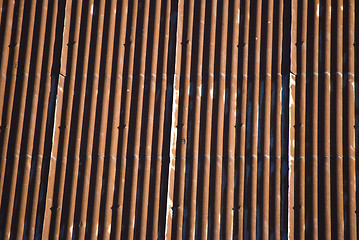 Image showing Corrugated galvanised iron