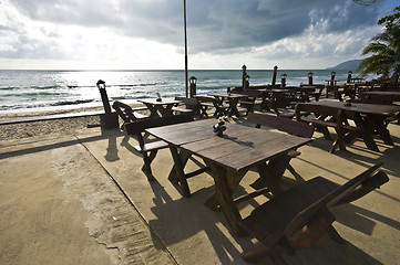 Image showing Terrace at the beach