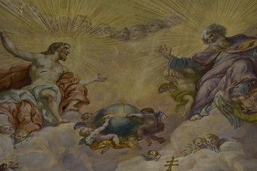 Image showing Biblical fresco