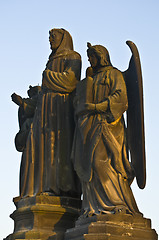 Image showing Statue at the Charles bridge