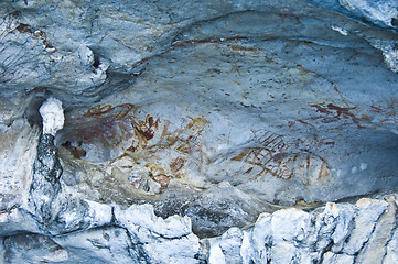 Image showing Rock painting of Khao Khien