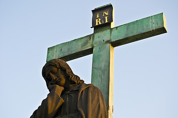 Image showing Statue at the Charles bridge