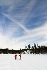 Image showing Skiing