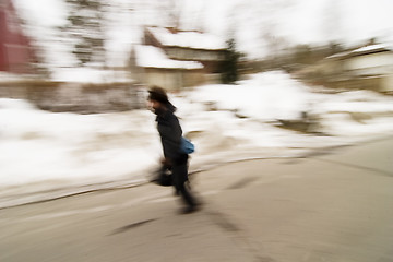 Image showing Running in Motion Blur