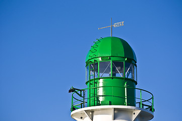 Image showing Green lighthouse