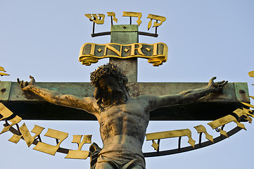 Image showing Statue at the Charles bridge