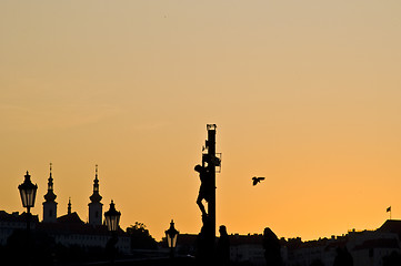 Image showing Sunset in Prague