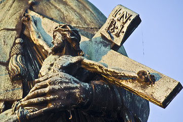 Image showing Statue at the Charles bridge