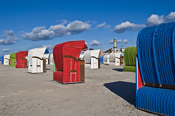 Image showing Beach chairs