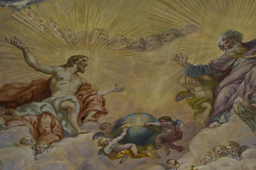 Image showing Biblical fresco