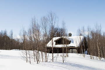 Image showing Winter Forest Cabin