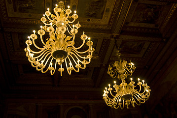 Image showing Two chandeliers