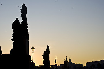 Image showing Sunset in Prague