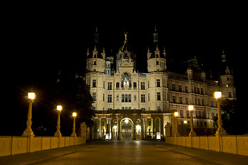 Image showing Schwerin at night