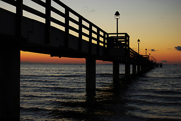 Image showing Pier at night