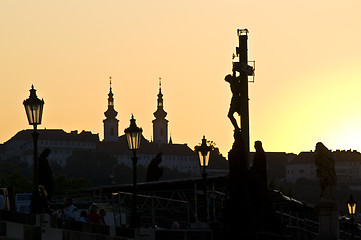 Image showing Sunset in Prague