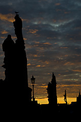 Image showing Sunset in Prague