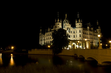 Image showing Schwerin at night