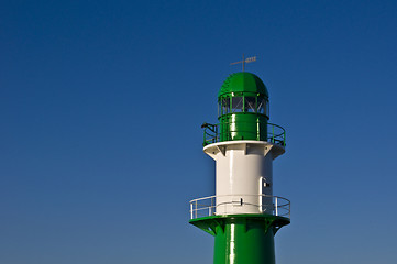 Image showing Green lighthouse