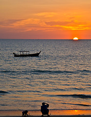 Image showing Sunset in Khao Lak