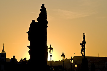 Image showing Sunset in Prague